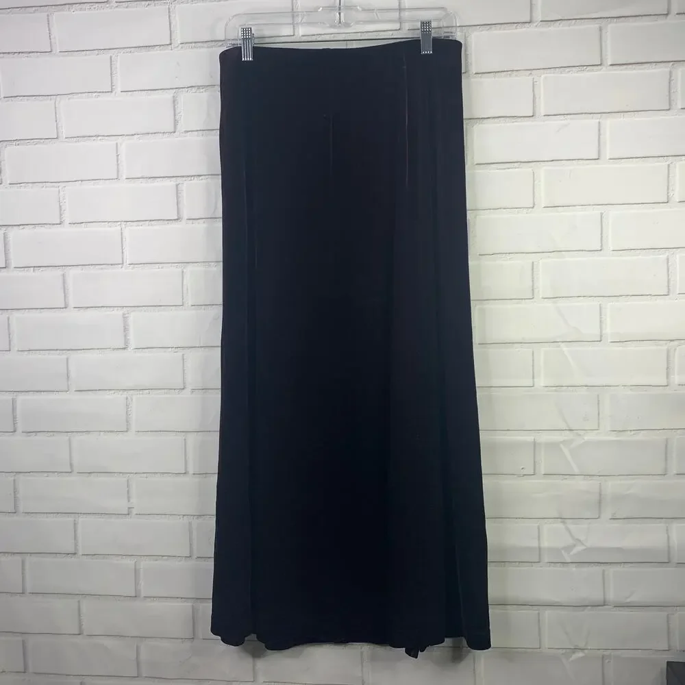 vintage Worthington velvet maxi skirt deep purple formal cocktail goth size 16